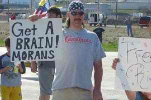 Missouri fan with mispelled sign