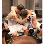 Two Tigers cry after their epic loss to 15 seed Norfolk St. in the first round of the 2012 NCAA tournament.