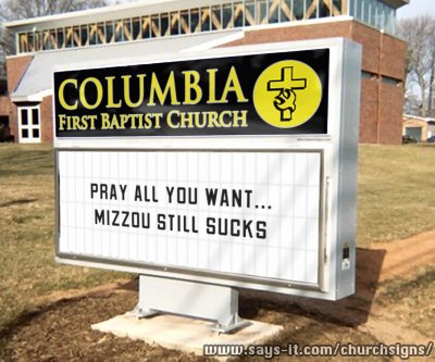 God hates Mizzou!