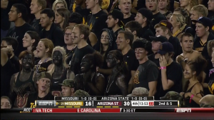 Mizzou football fans in black face