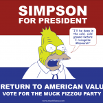 Abe Simpson presidential campaign poster