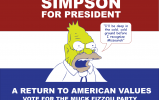 Abe Simpson presidential campaign poster