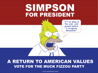 Abe Simpson presidential campaign poster